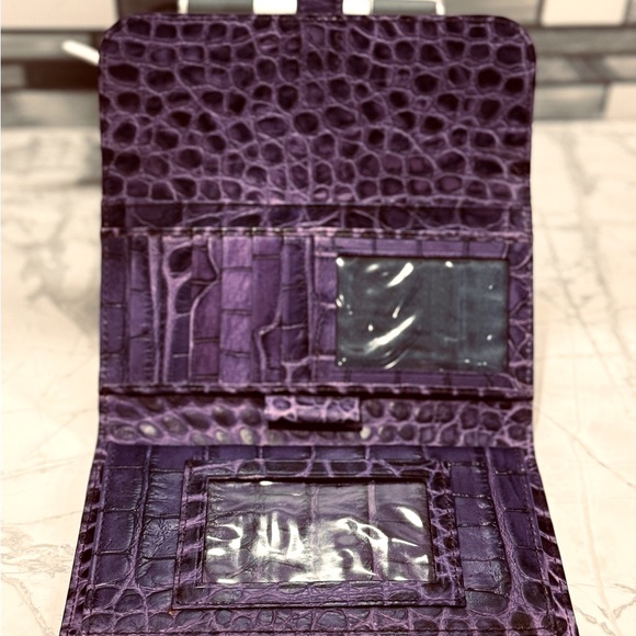 Dooney & Bourke Purple Croc-Embossed Clutch - Picture 6 of 7
